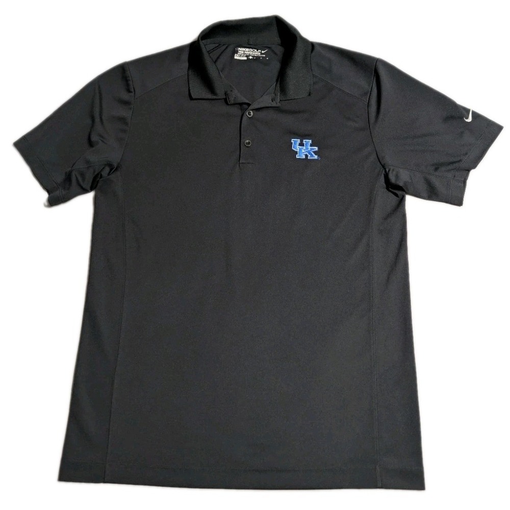 Nike Golf Kentucky Wildcats Polo Mens M Black Dri-FIT Tour Performance UK